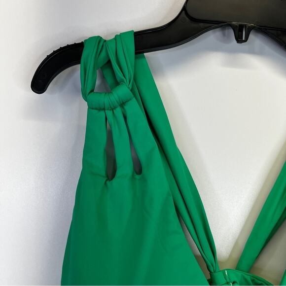 Becca Etc Strappy One Piece swimsuit green verde - 2X - Picture 5 of 13